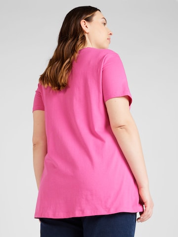 ONLY Carmakoma Тениска 'Bonnie Life' в розово
