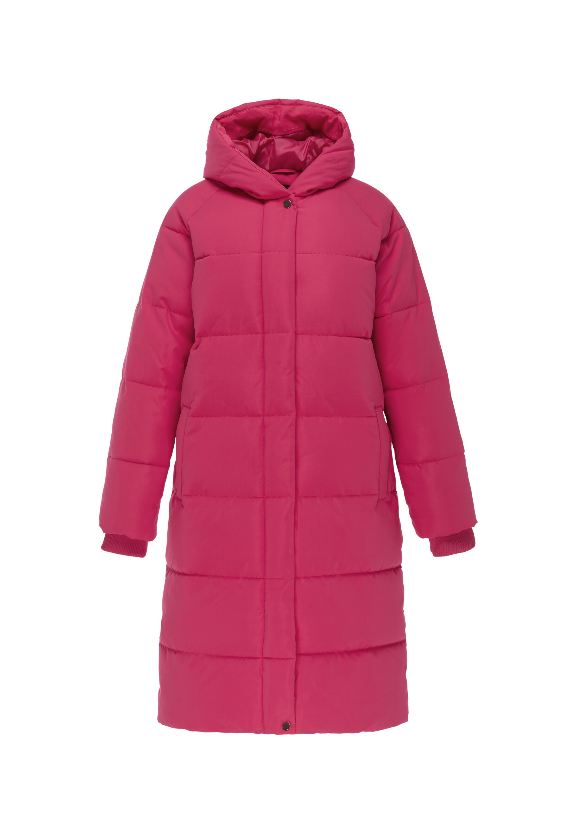 Manteau d’hiver faina en rose : devant