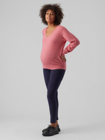 Vero Moda Maternity Neulepaita 'New Wind' värissä vaaleanpunainen