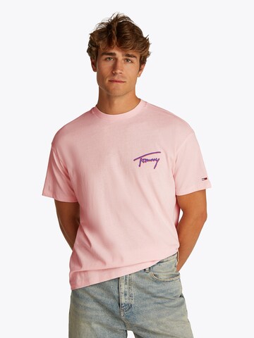 Maglietta di Tommy Jeans in rosa: frontale