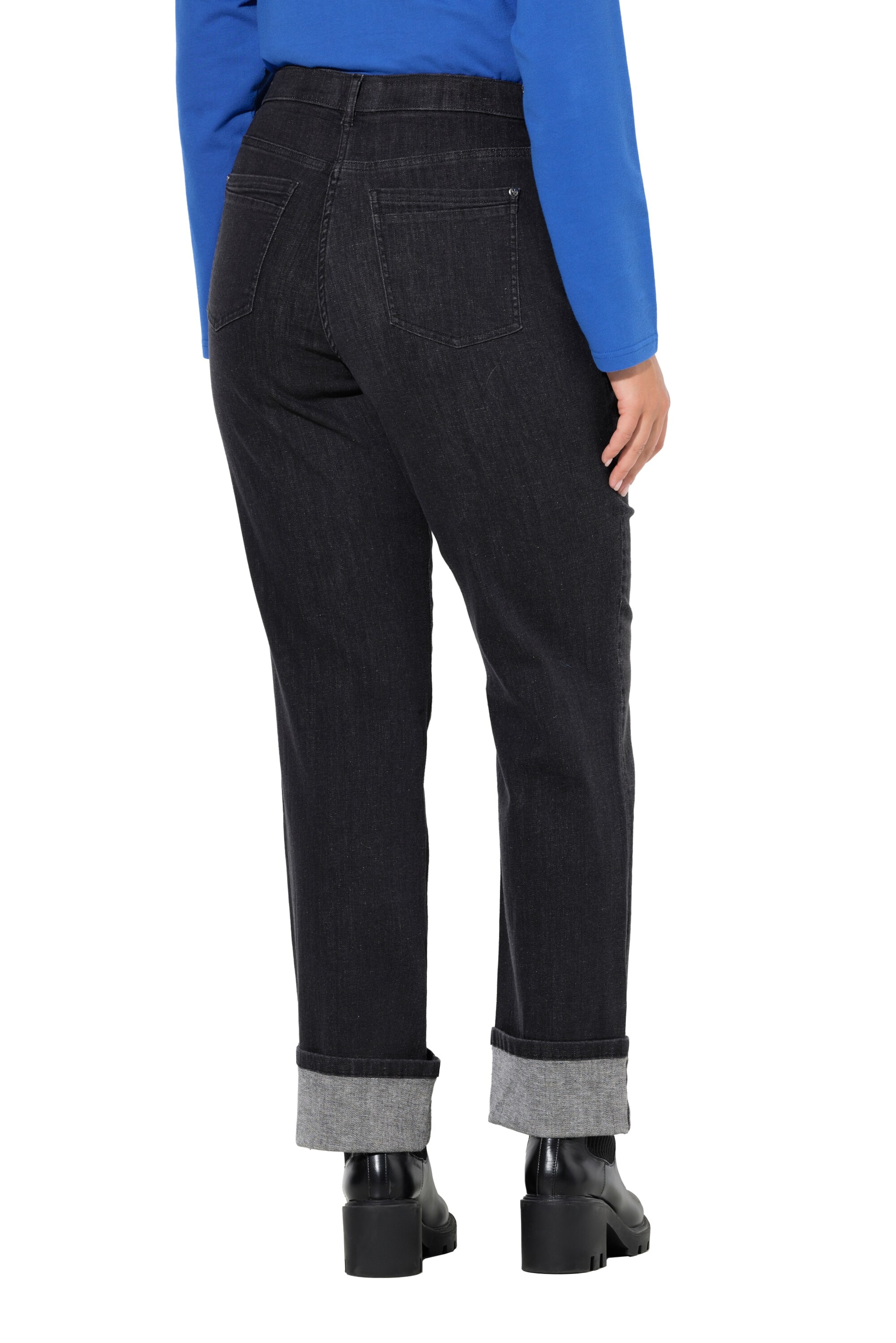 Ulla Popken Bootcut Jeans in Schwarz