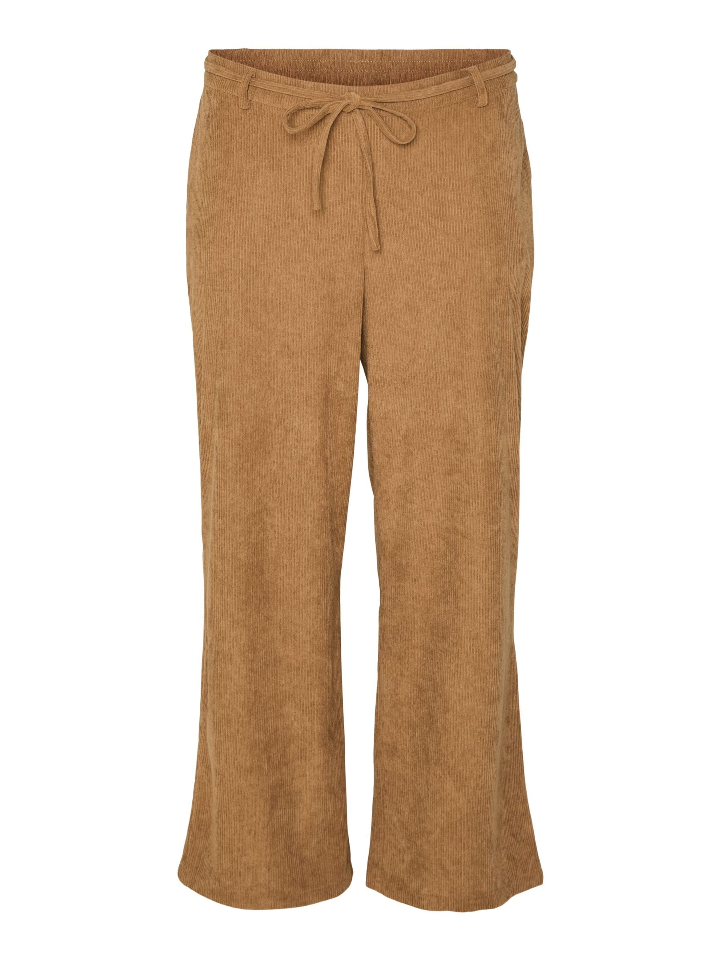 Regular Pantalon 'VMCAIYA' Vero Moda Curve en marron : devant