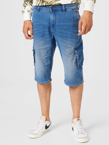 Loosefit Jeans cargo BLEND en bleu : devant