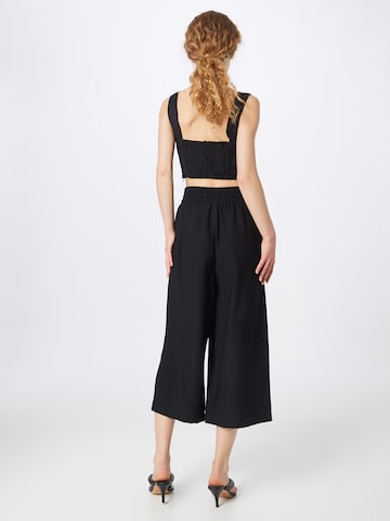 Mavi Wide leg Broek 'Woven' in Zwart