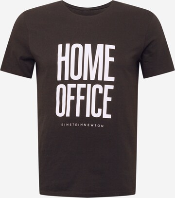 Tricou 'Home Office' de la EINSTEIN & NEWTON pe negru: față