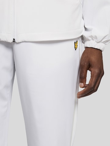 Lyle & Scott Tapered Broek 'Striped Trackies' in Wit