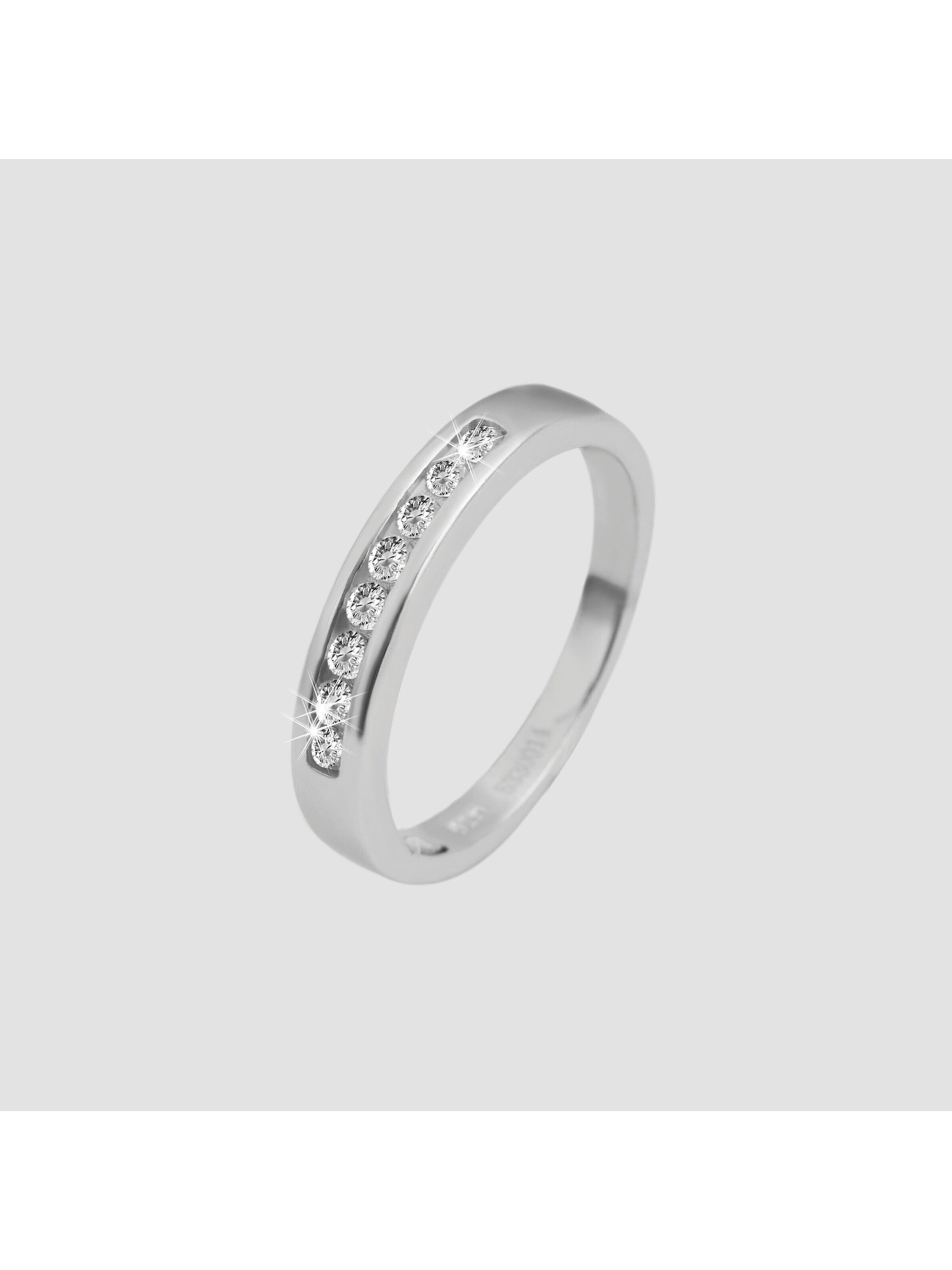 Akzent Ring '"Ylvie" aus 925 Sterlingsilber, rhodiniert, langlebig' in Silver: front