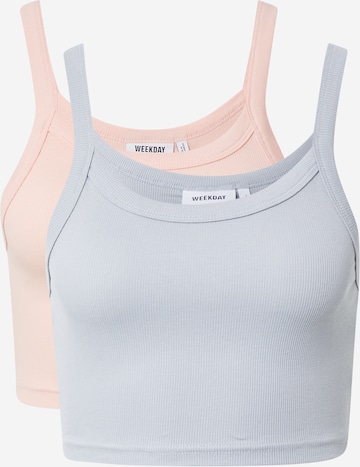 WEEKDAY Top 'Kristy' in Grey: front