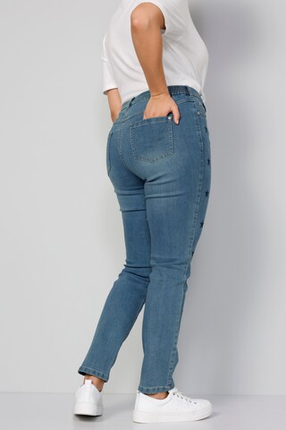 Coupe slim Jean MIAMODA en bleu