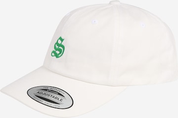 Cappello da baseball 'Letter' di Urban Classics in bianco: frontale