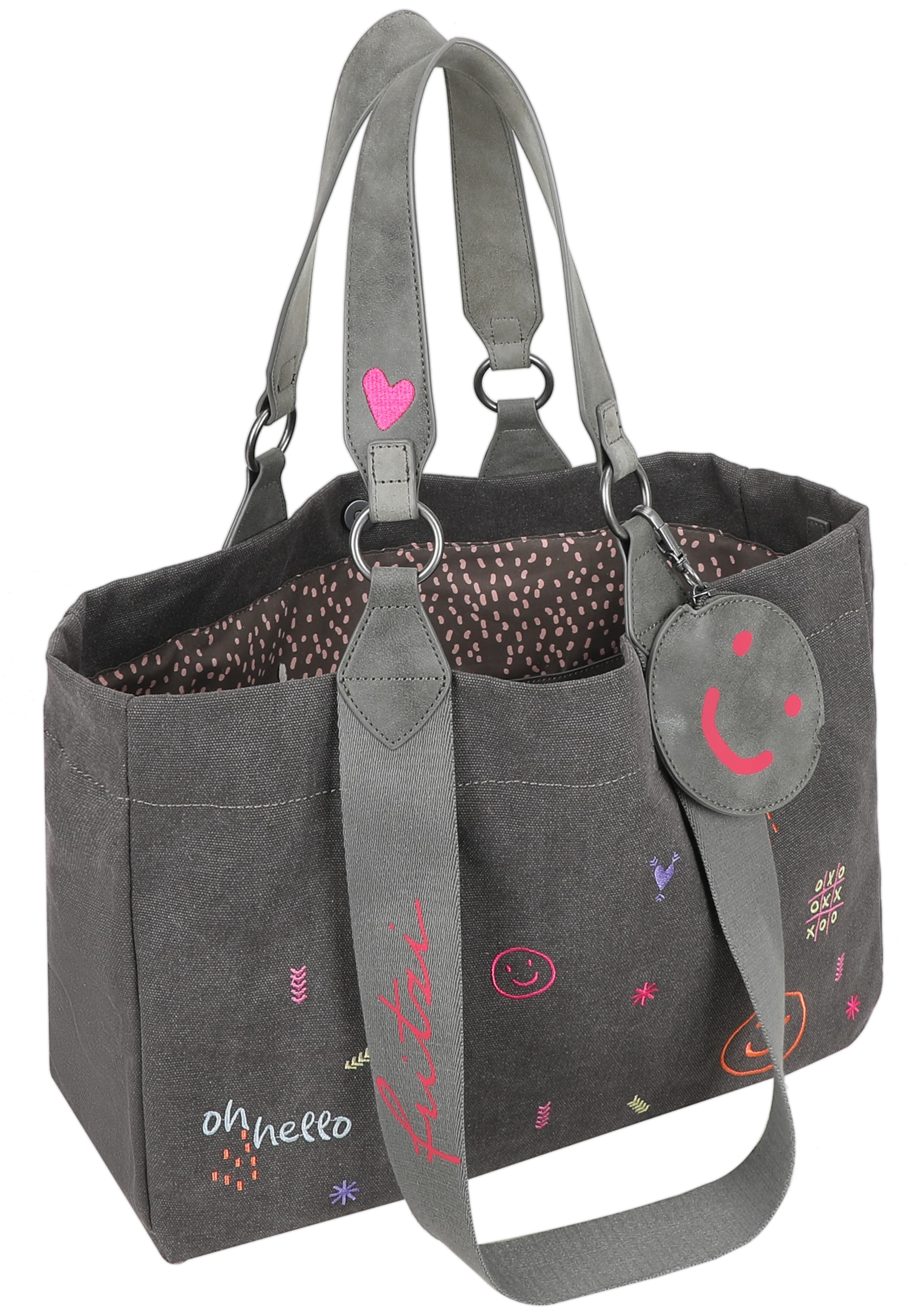 Fritzi aus Preußen Shopper 'Izzy Medium Limited Embro Fun' in Grijs