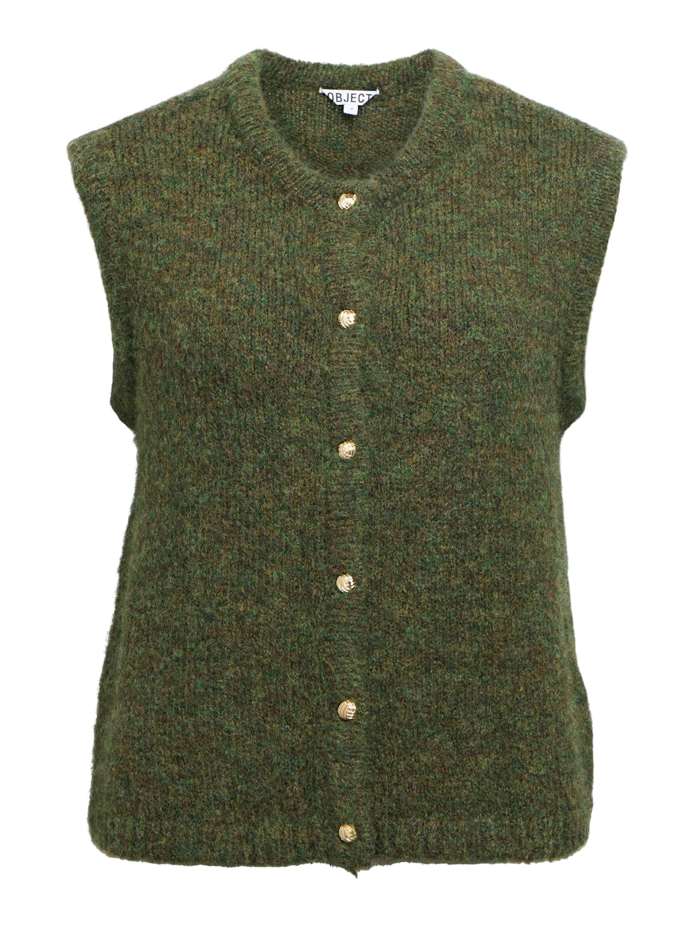 OBJECT Strikvest 'OBJSAGGIA' i grøn: forside