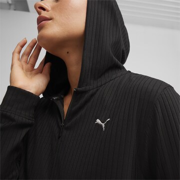 PUMA Athletic Zip-Up Hoodie in Black