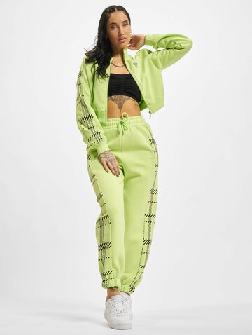 Thug Life Zip-Up Hoodie 'Mosh' in Green