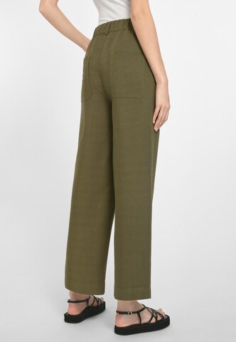 Peter Hahn Wide leg Broek in Groen