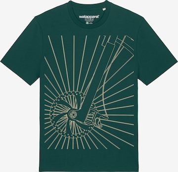 Watapparel T-Shirt ' Fahrradspeichen ' in Grün: Vorderseite