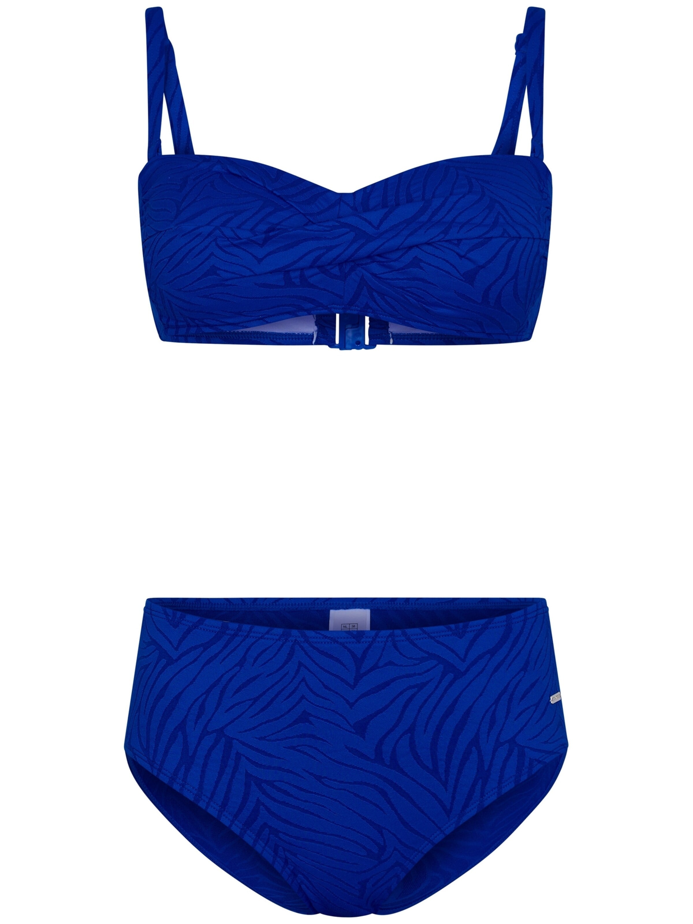 Pastunette Bandeau Bikini in Blauw: voorkant