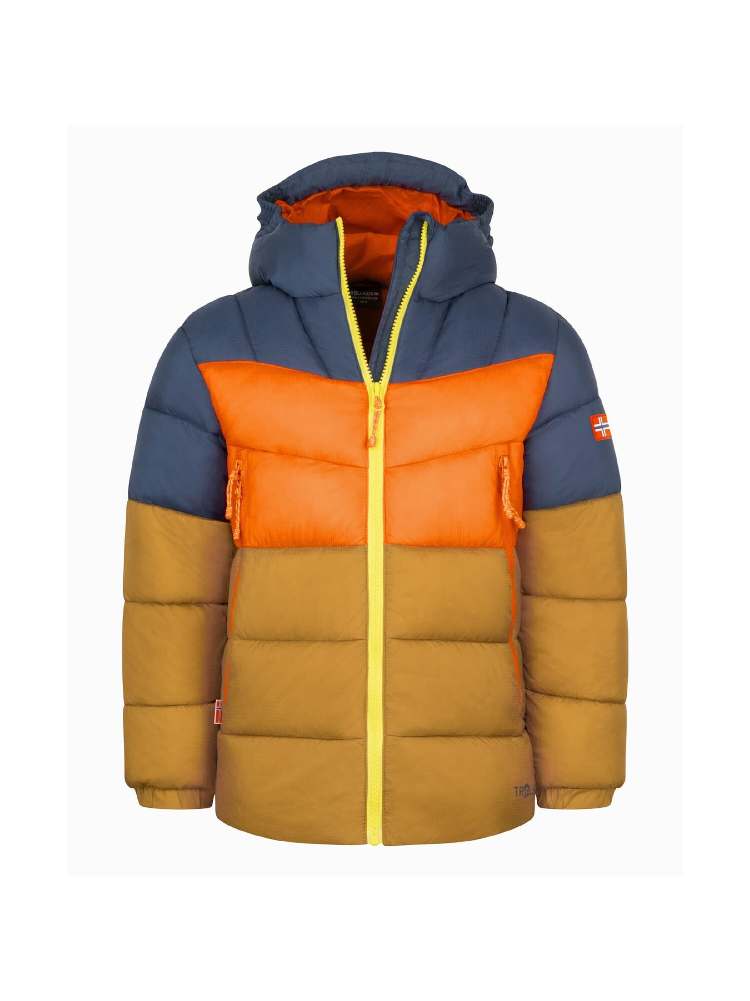 TROLLKIDS Outdoor jacket in Brown: front