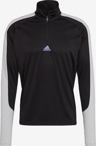 melns ADIDAS PERFORMANCE Sporta krekls: no priekšpuses