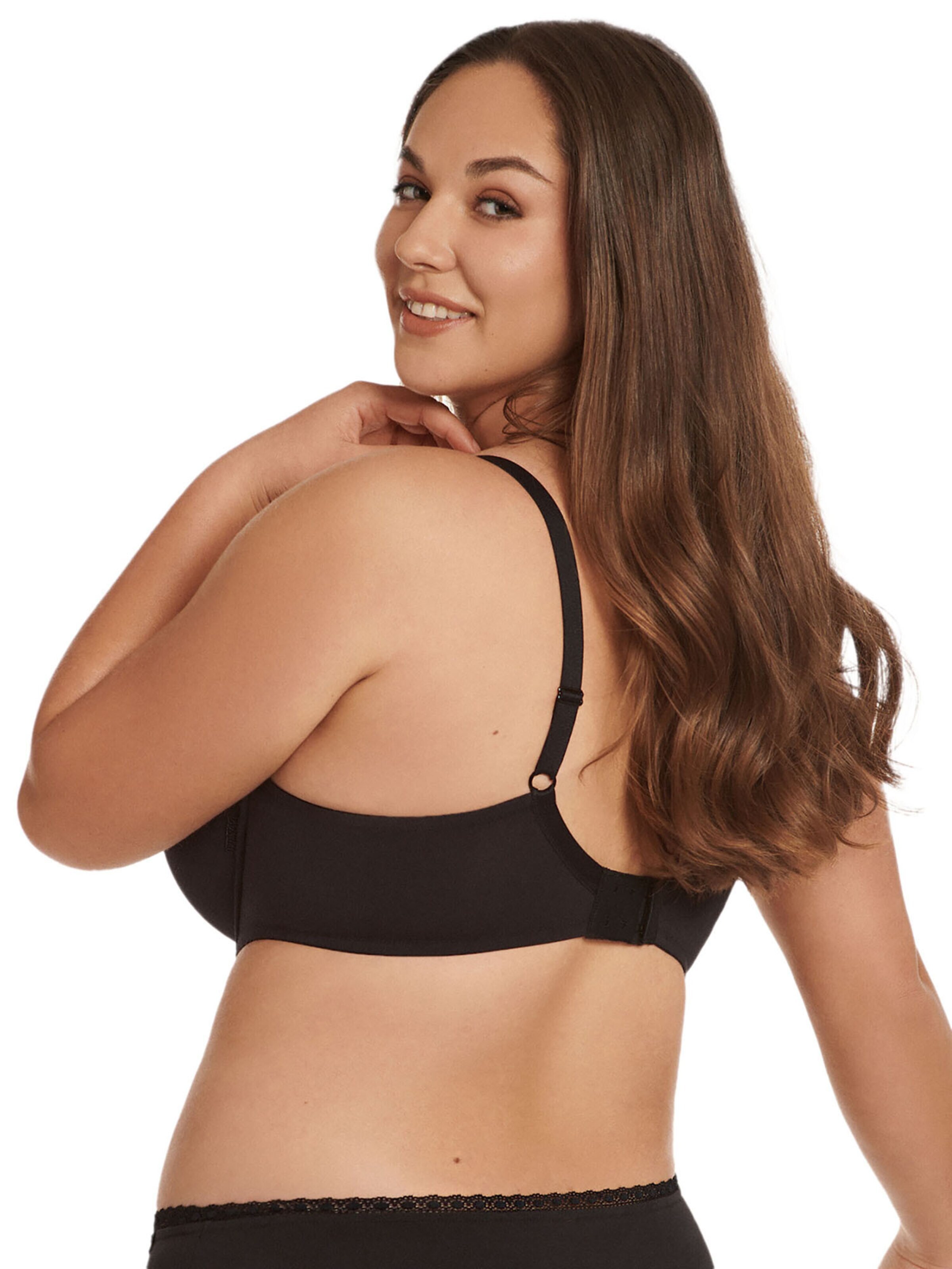 Lisca T-shirt Bra 'Ines' in Black