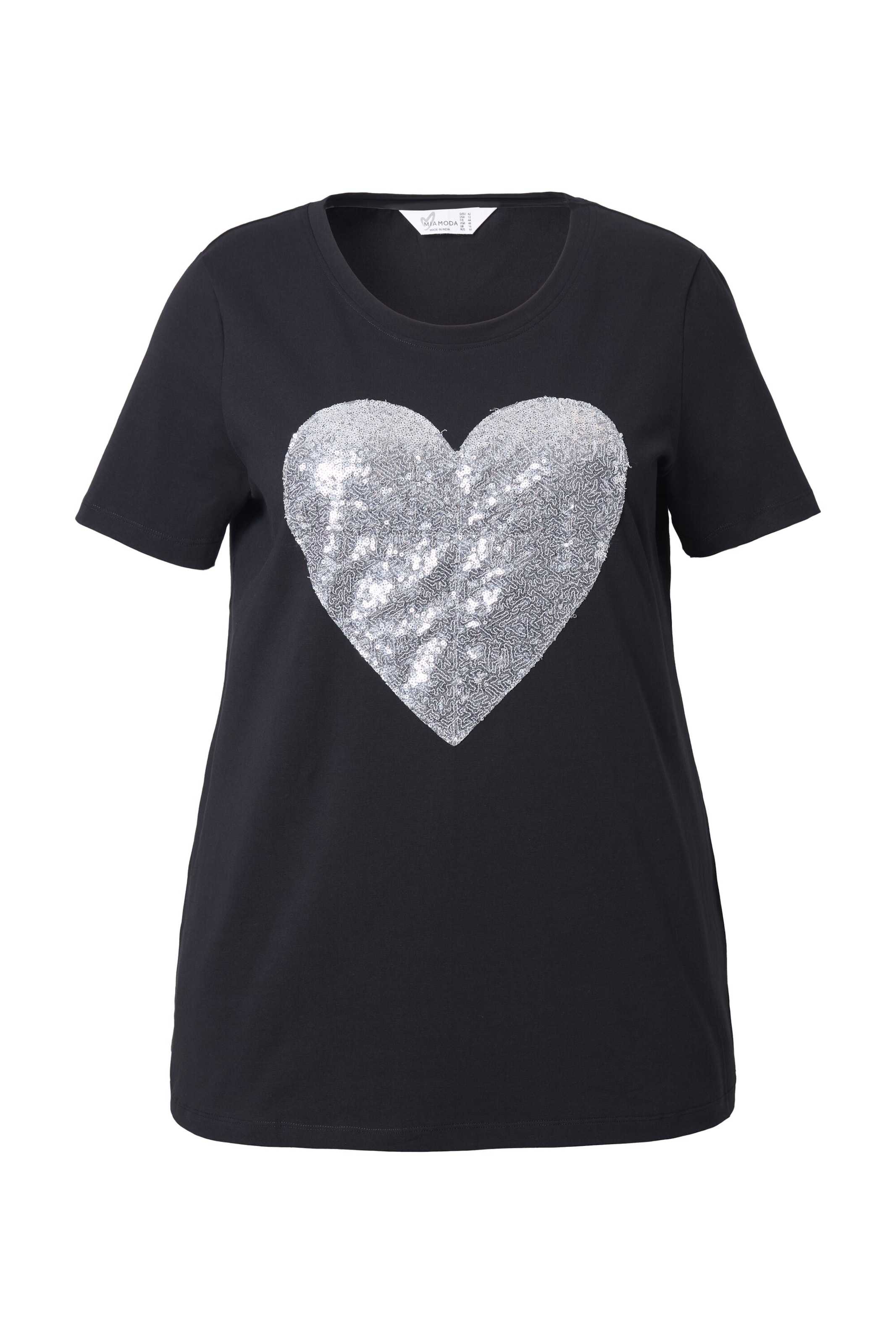 T-shirt MIAMODA en noir : devant