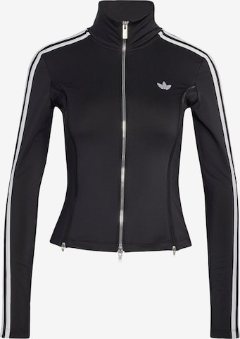 ADIDAS ORIGINALS - Sudadera con cremallera en negro: frente