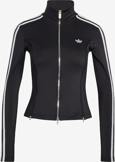 ADIDAS ORIGINALS Jopa na zadrgo 'ADIDAS X MIA MARQUEZ LONG SLEEVE ZIPPED' v velikosti XXXS-XXS | črna / bela barva, Prikaz izdelka