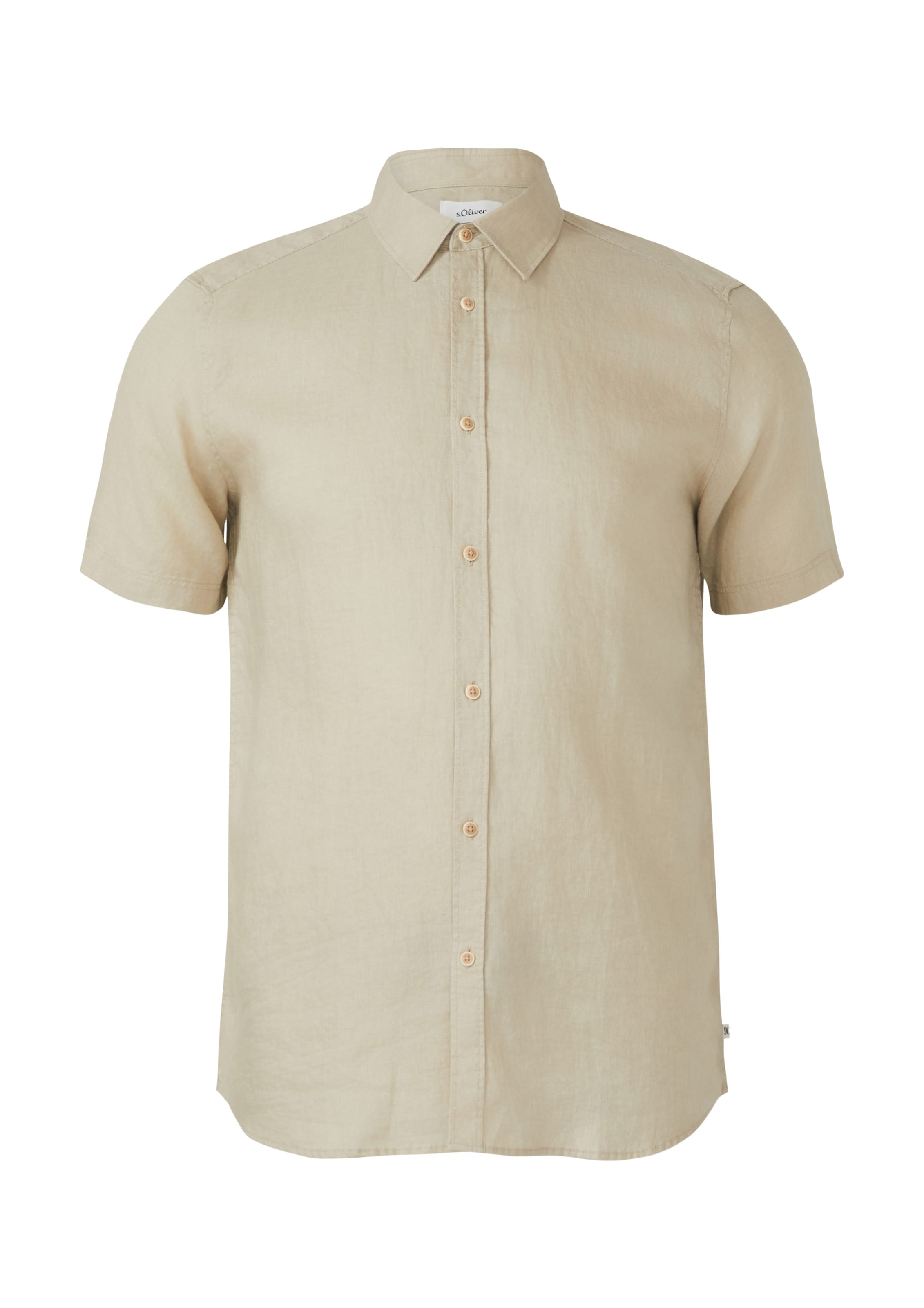 s.Oliver Regular fit Overhemd in Beige: voorkant