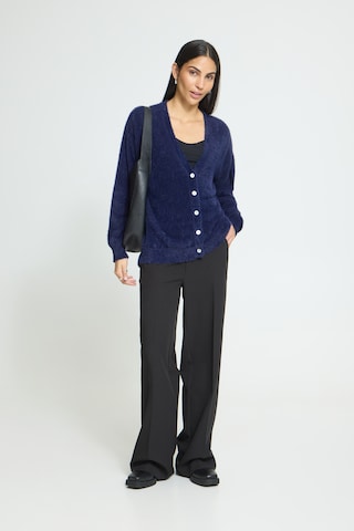 ICHI Gebreid vest 'IHBRULA' in Blauw