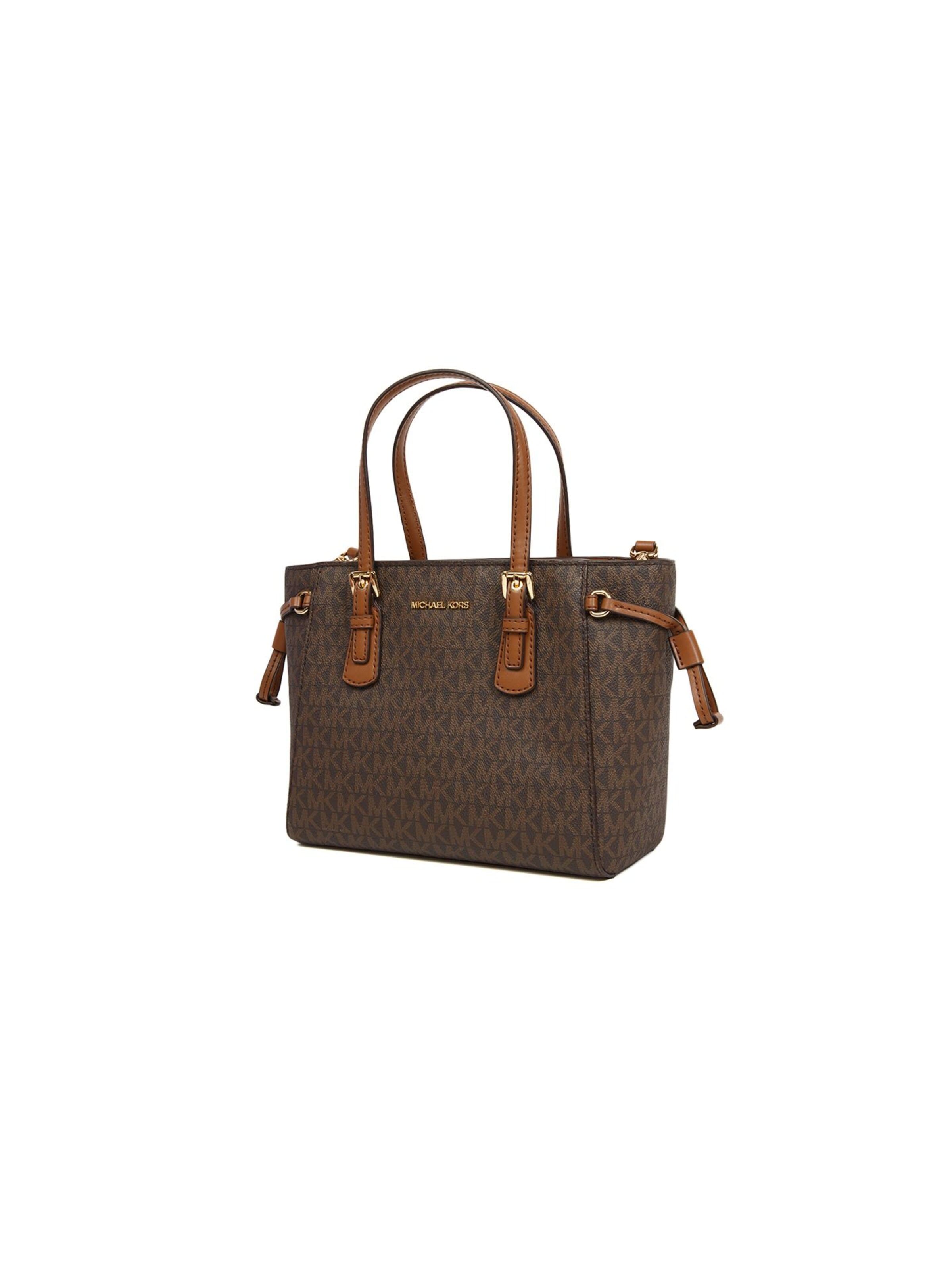 Michael Kors - Bolso de mano 'Voyager Extra-Small Convertible Top-Zip Tote' en marrón