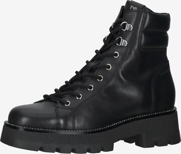 Nero Giardini Lace-Up Ankle Boots in Black: front