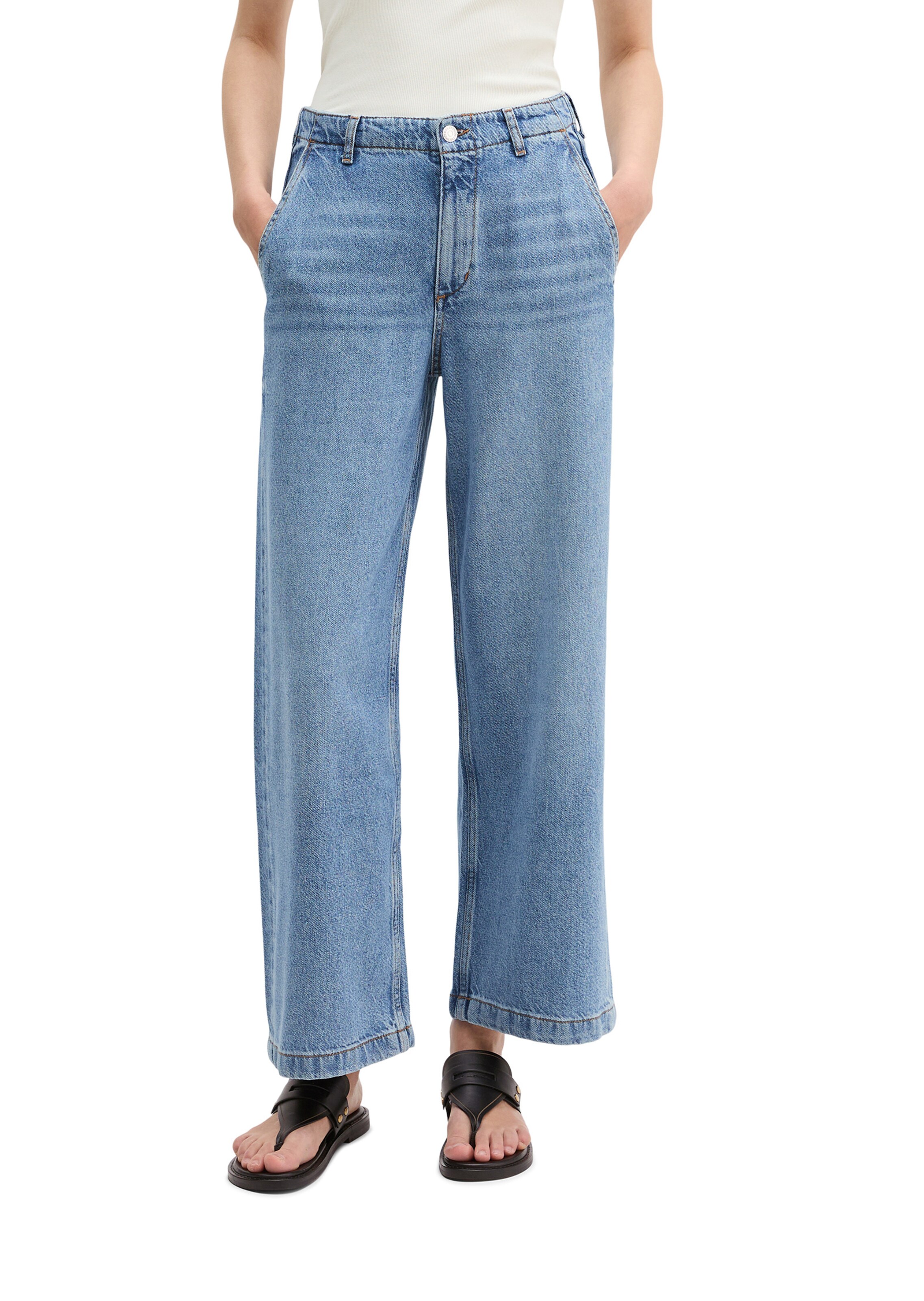 Marc O'Polo Loosefit Jeans 'Luma' in Blauw: voorkant