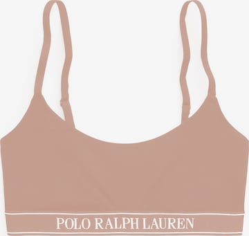 Soutien-gorge ' Scoop Bralette - Polo Essentials ' Polo Ralph Lauren en beige : devant