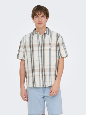 Only & Sons Comfort Fit Hemd 'ONSEBERT' in Weiß: Vorderseite