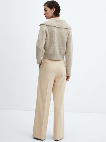 MANGO Loose fit Pleated Pants 'CARLOS' in Beige