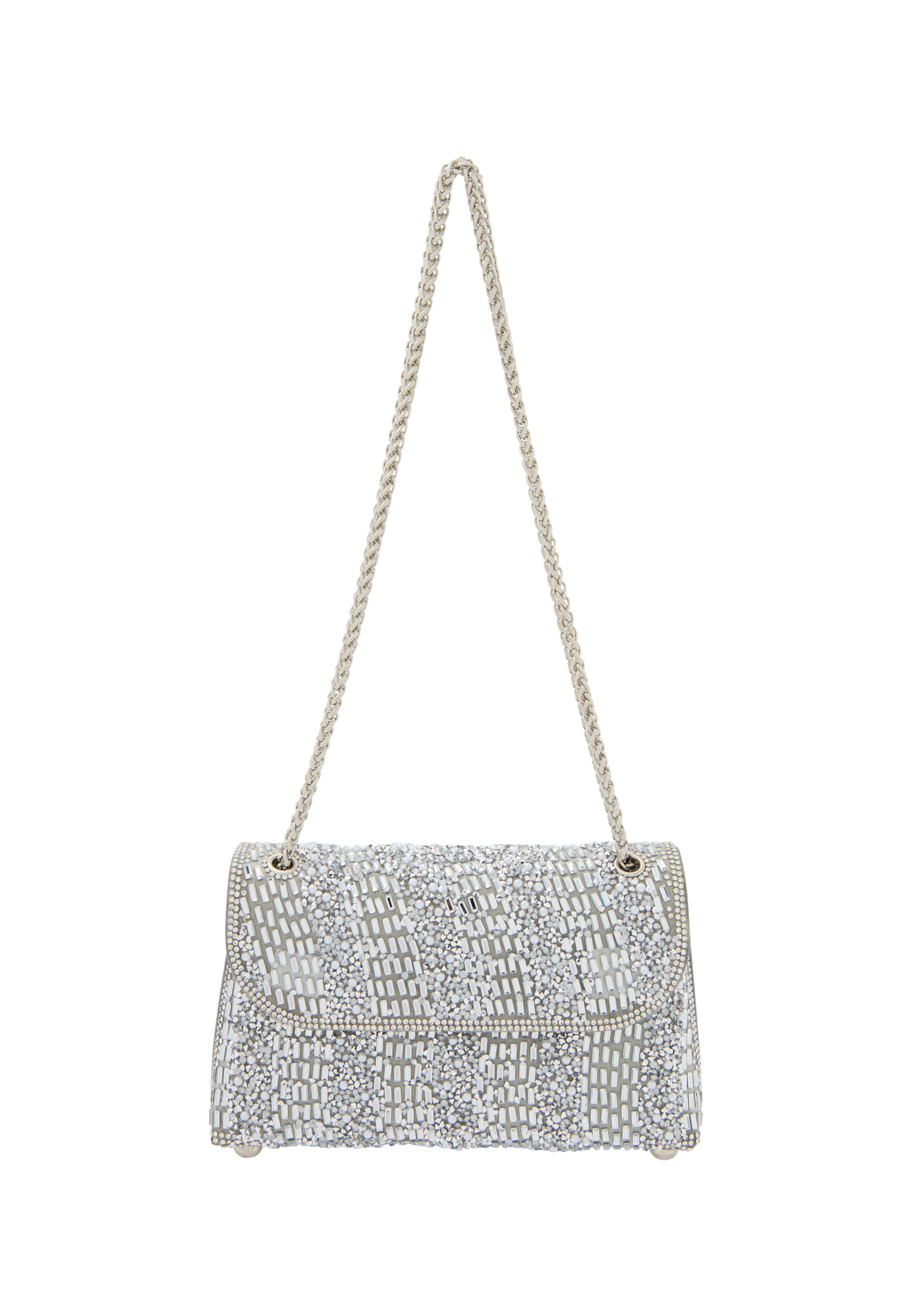 faina Чанта с презрамки в сребърно: отпред
