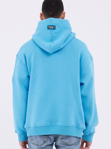 Koyumi Sweatshirt 'Unisex Oversize Hoodie – 3-Faden Stoff, innen angeraut 'Suheyla Love it'' in Blue