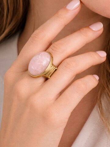 COLLEZIONE ALESSANDRO Ring 'Rosy' in Pink: front