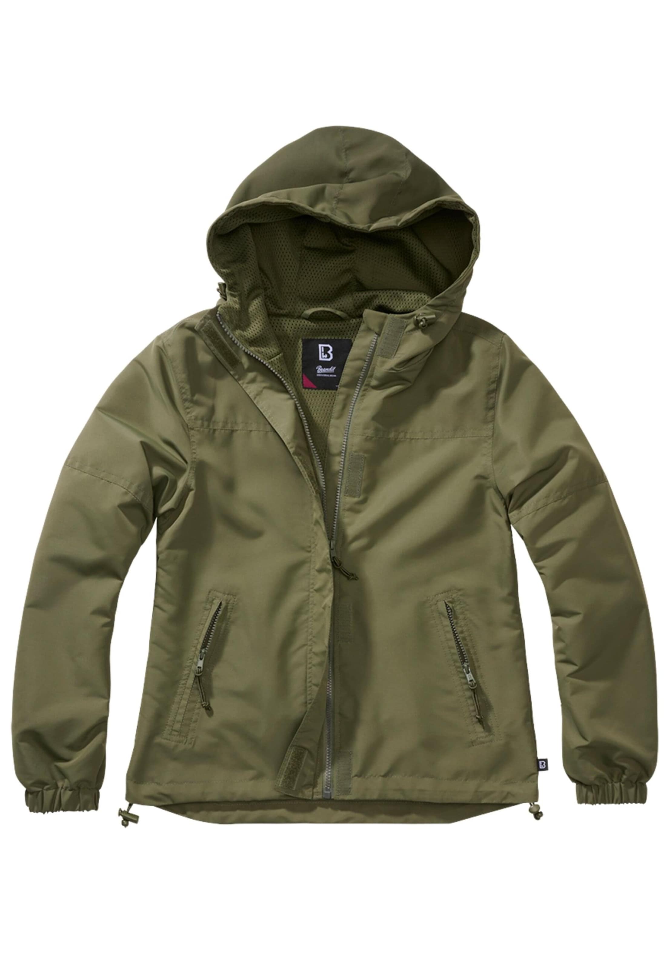 Brandit Between-season jacket in Green: front