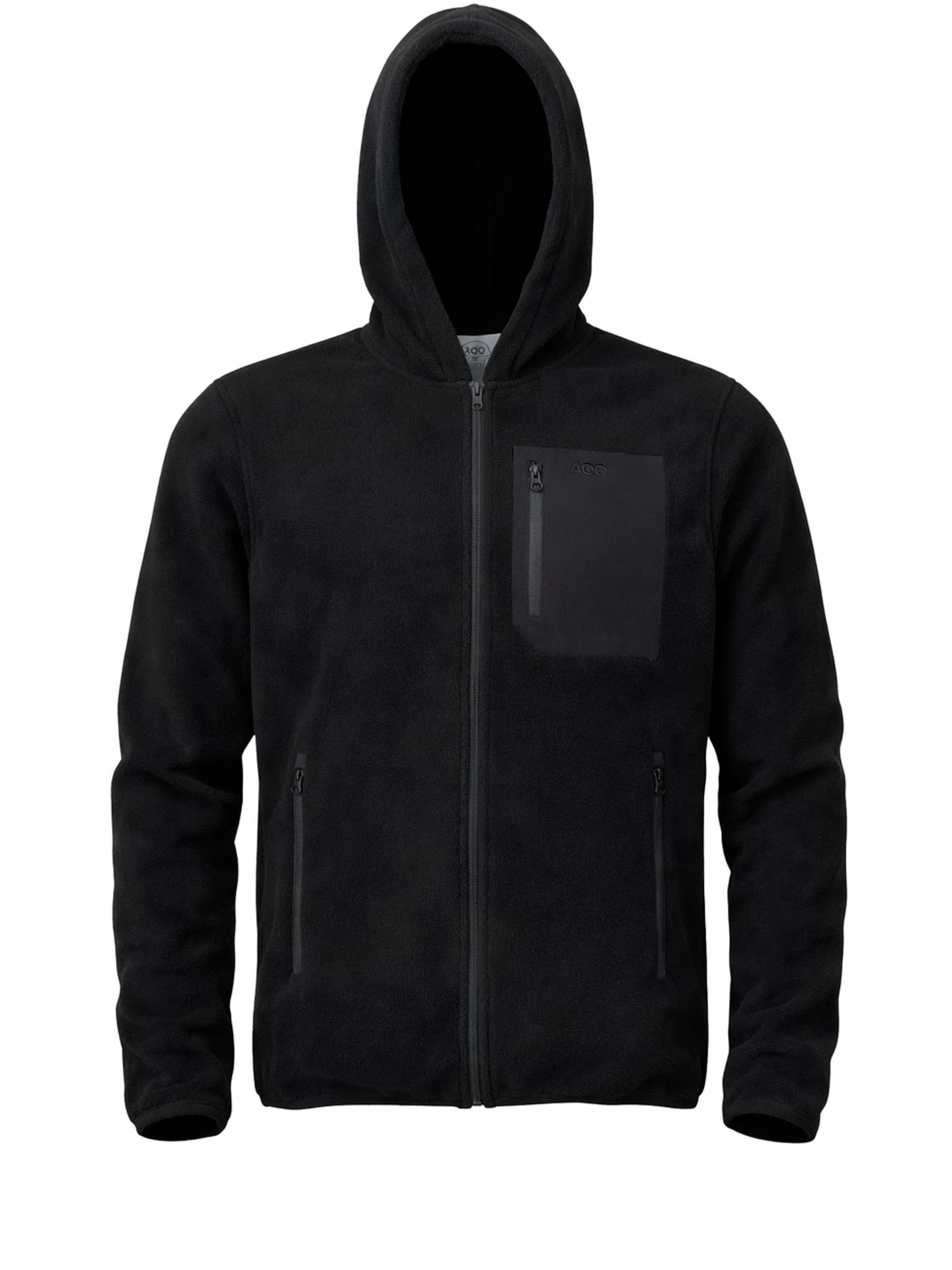 A Question Of (AQO) Overgangsjakke 'David Micro Fleece Hoodie' i sort