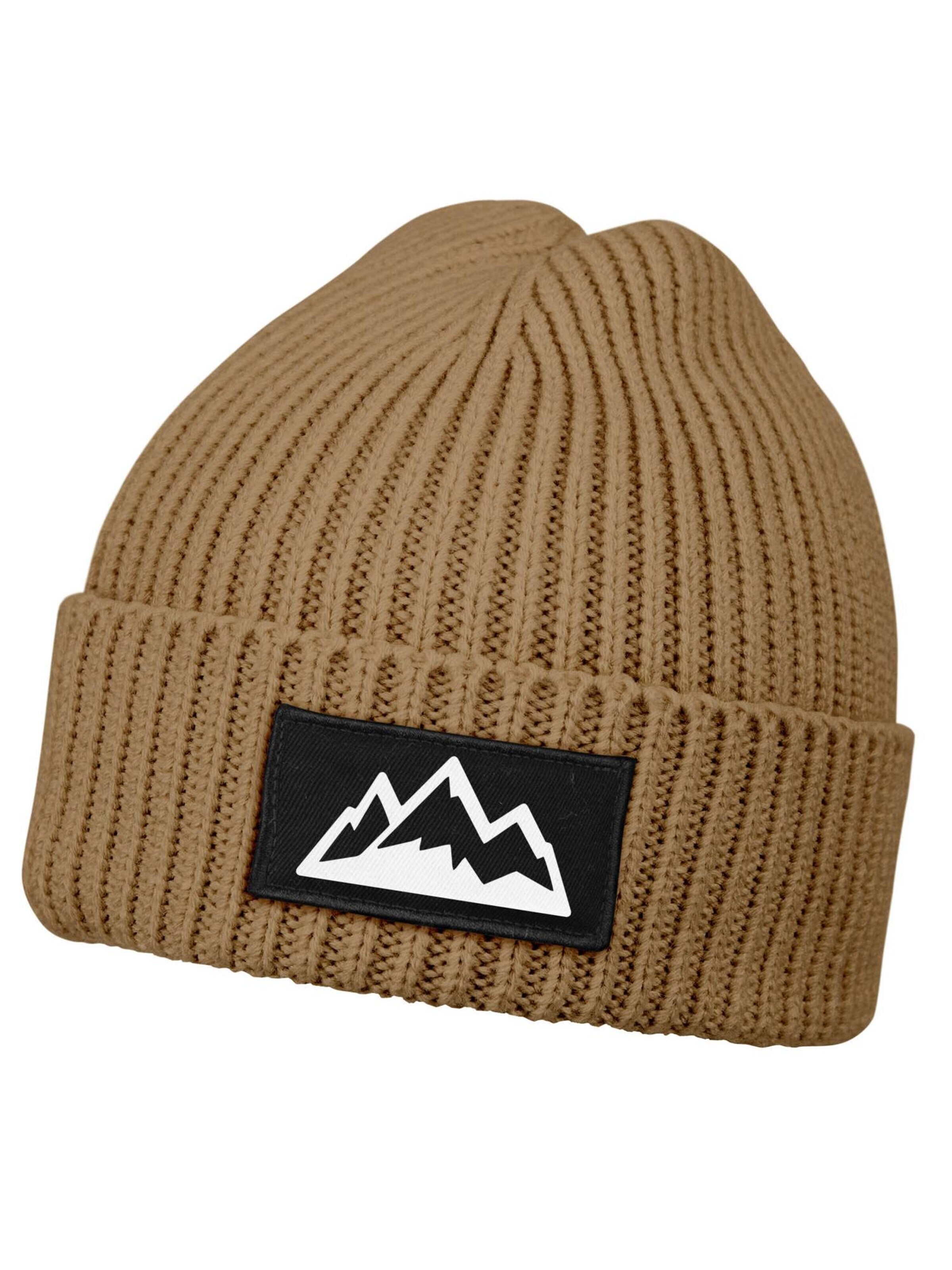 Neverless Beanie 'Mountain' in Brown