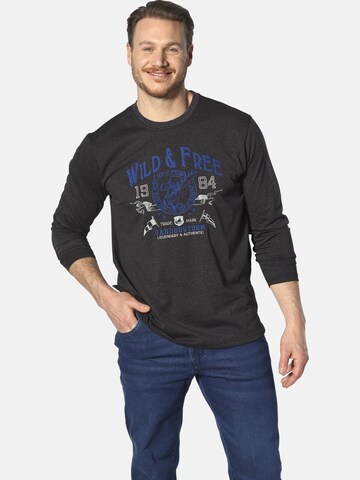 Jan Vanderstorm Shirt 'Staaf' in Grau: Vorderseite