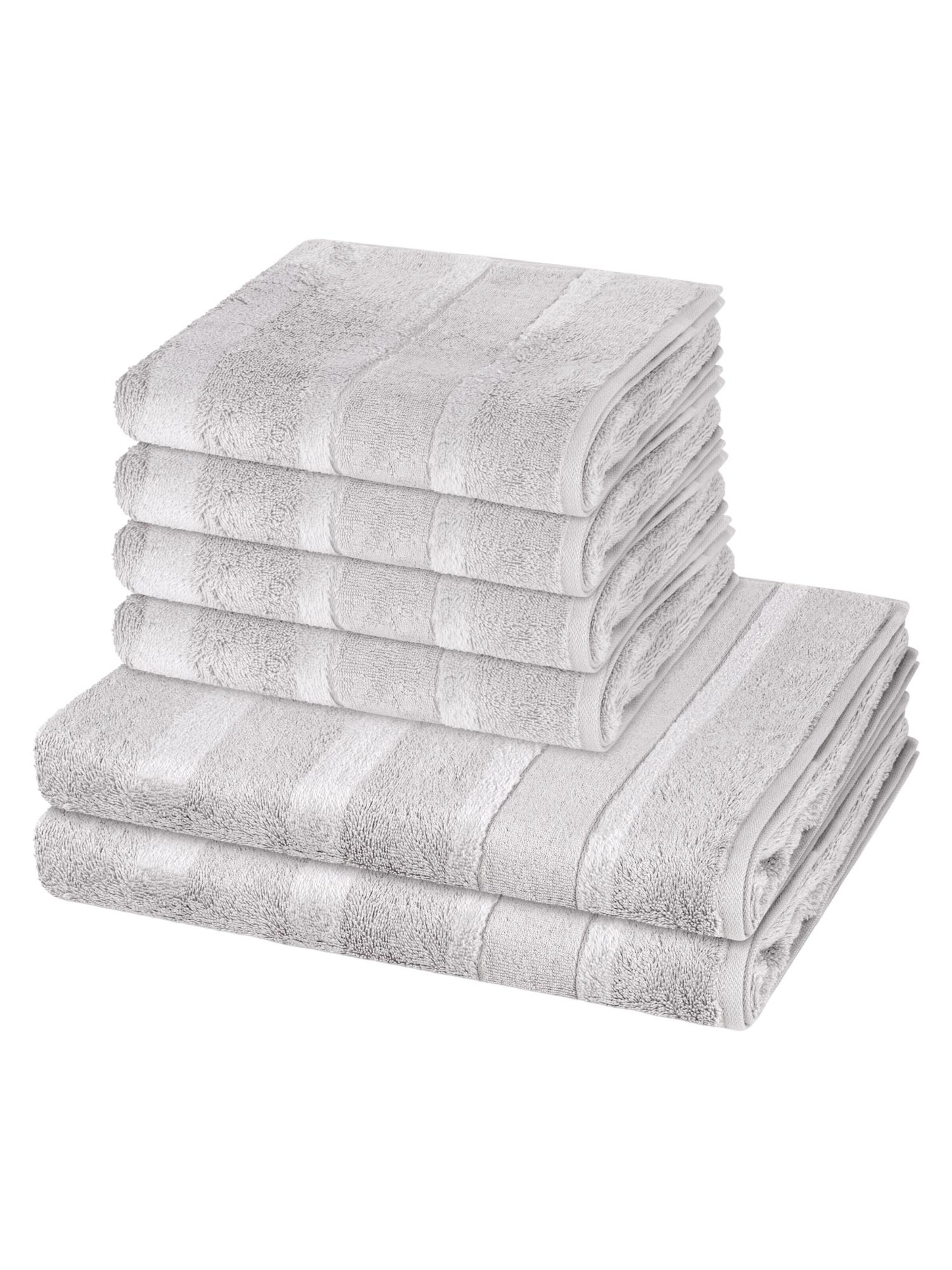 Cawö Towel 'Noblesse' in Grey: front