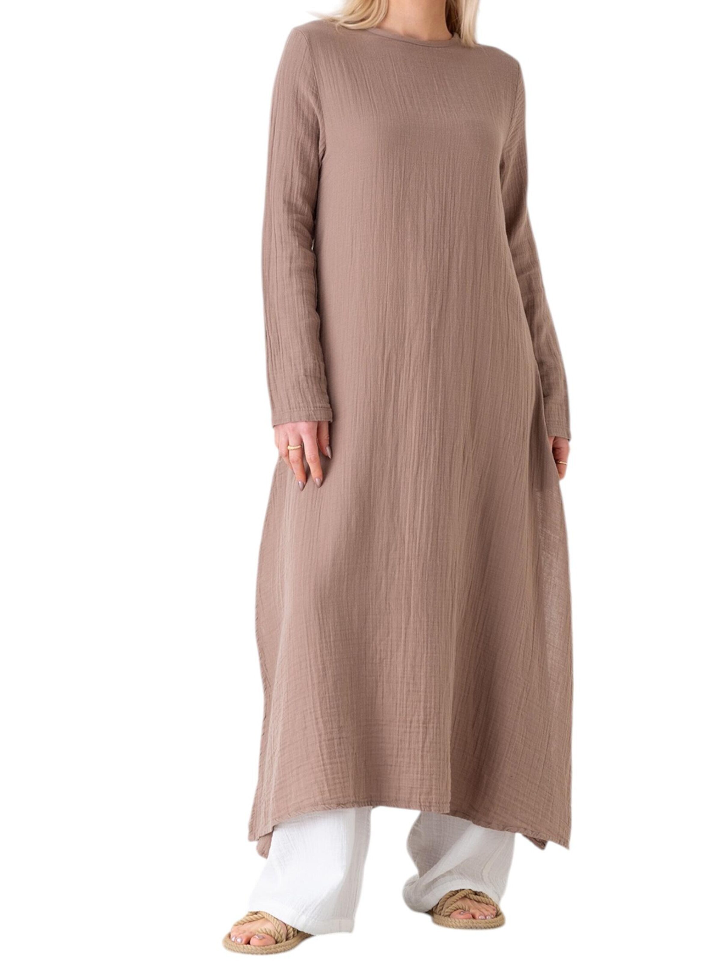 Tunique 'Nayla Modest' WENOR en beige : devant