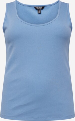 Top di Lauren Ralph Lauren Plus in blu: frontale