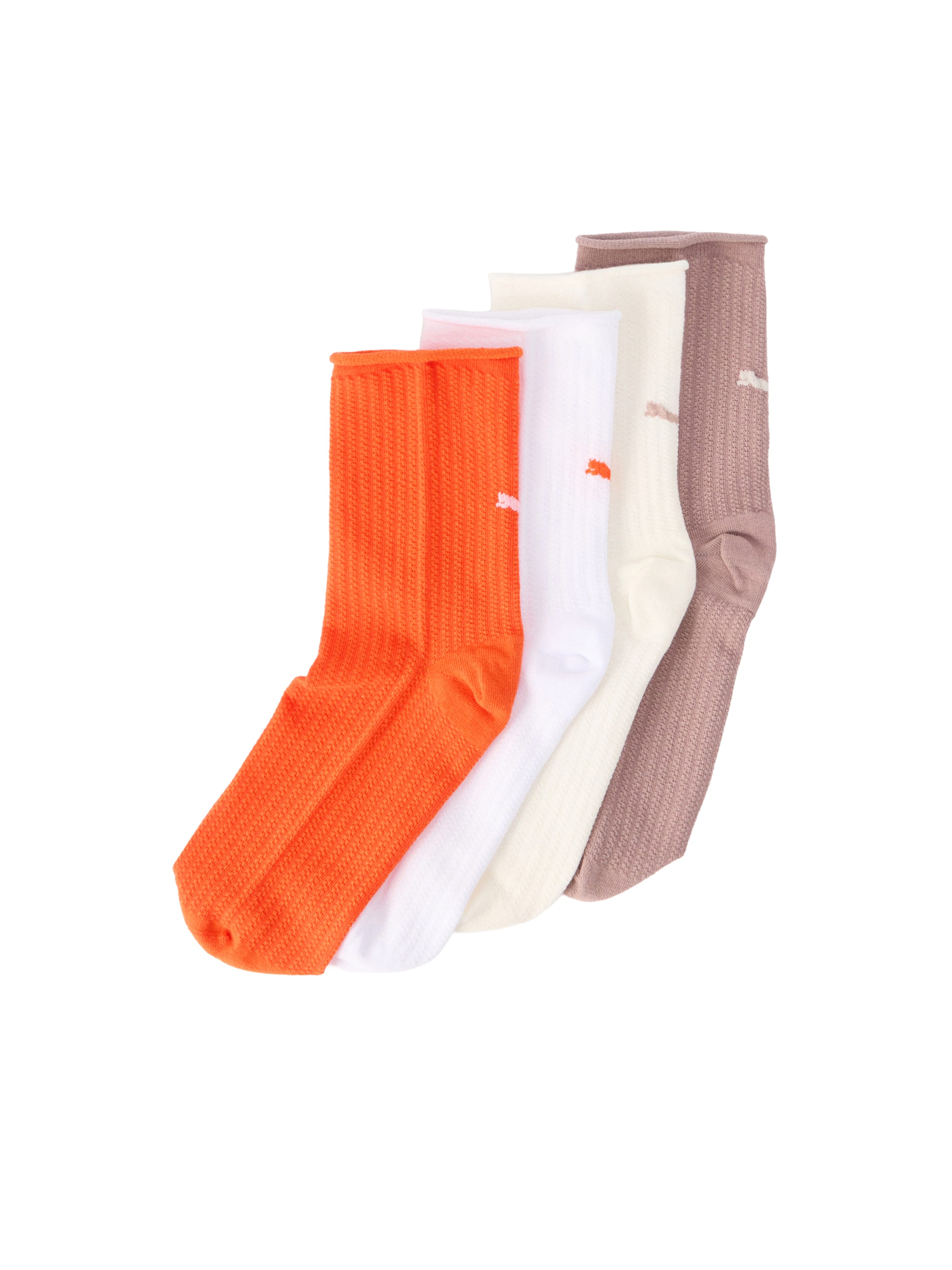 PUMA Socken in hellbeige / flieder / orange / weiß, Produktansicht