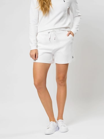 U.S. POLO ASSN. regular Bukser 'Frig' i hvid: forside