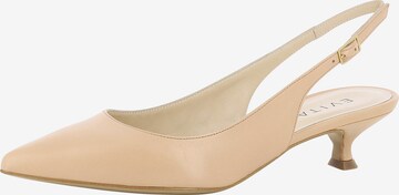 EVITA Damen Sling Pumps GIORGIA in Beige: predná strana