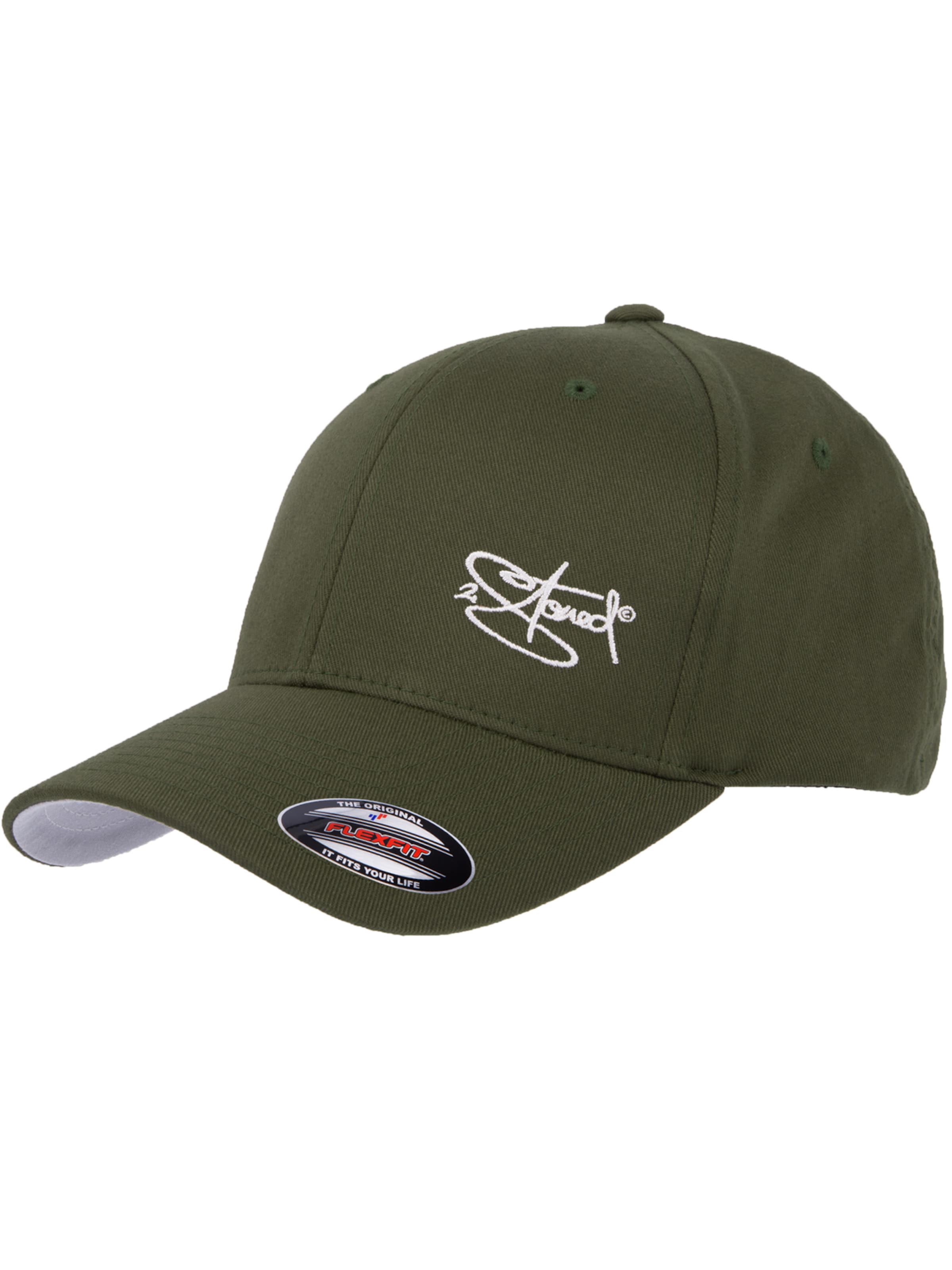 2Stoned Cap 'Flexfit Wooly Combed Classic'‌‌‌‌ in Grün: Vorderseite
