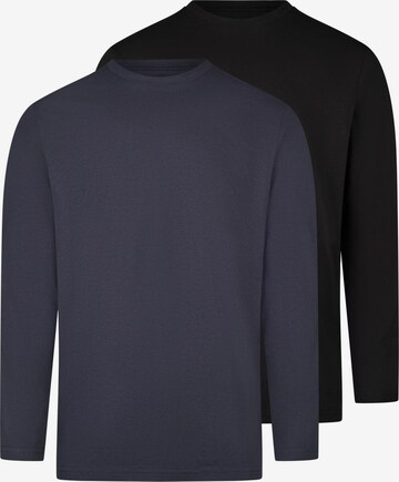 Ragman Shirt 'Basic' in Blau: Vorderseite